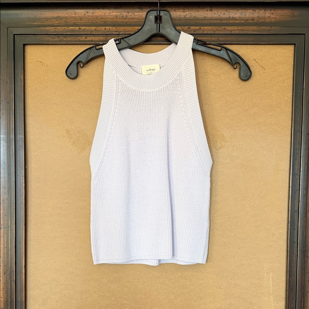 Wilfred Orris Light Purple Knit Halter Tank Top